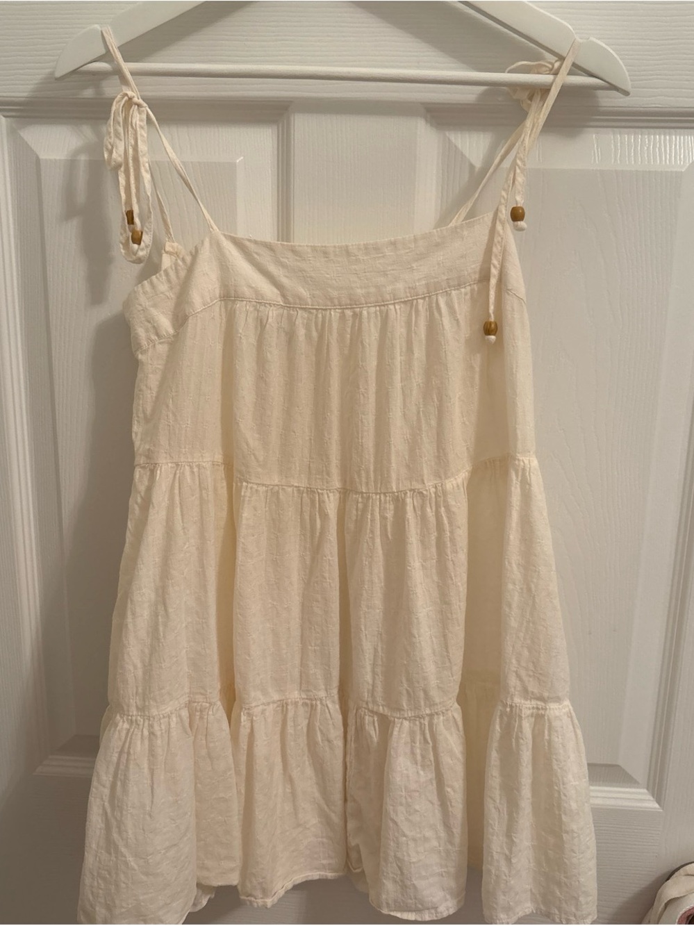 Abercrombie & Fitch Cream Dress with Beads
